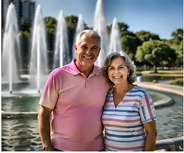 Consignado INSS Para Emergências: Aprovação Rápida e Crédito Ágil Casal de idosos aposentados passeando no parque — Consignado INSS Para Emergências: Aprovação Rápida e Crédito Ágil