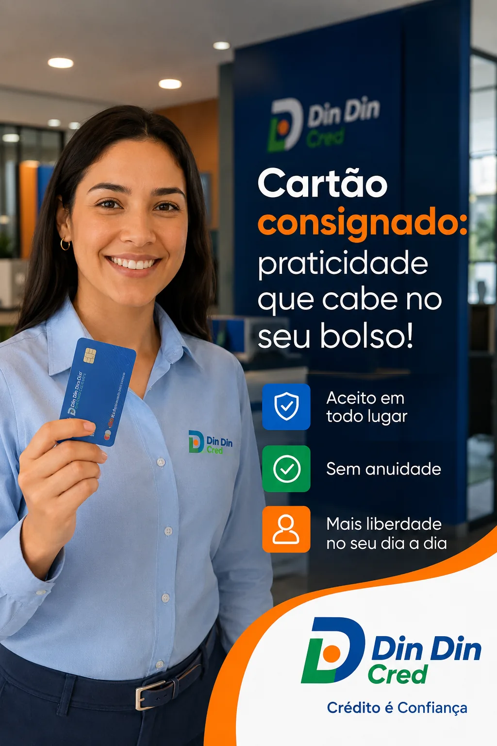 Margem Consignável: Como Calcular, Aumentar e Maximizar o Limite de Crédito Cliente em atendimento humanizado na loja da Din Din Cred — Margem Consignável: Como Calcular, Aumentar e Maximizar o Limite de Crédito