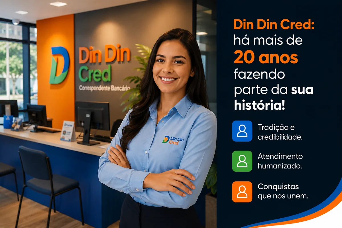Consignado INSS em Salvador BA: Aposentados e Pensionistas com Atendimento Digital Cliente em atendimento humanizado na loja da Din Din Cred — Consignado INSS em Salvador BA: Aposentados e Pensionistas com Atendimento Digital
