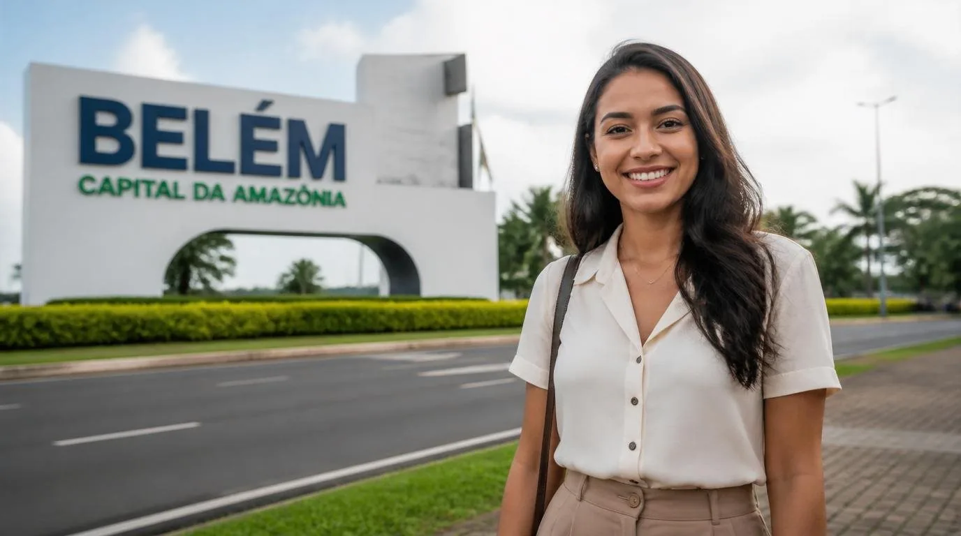 Consignado em Belém PA: INSS, Servidores e FGTS na Amazônia Placa de entrada da cidade de Belém (PA) — Consignado em Belém PA: INSS, Servidores e FGTS na Amazônia