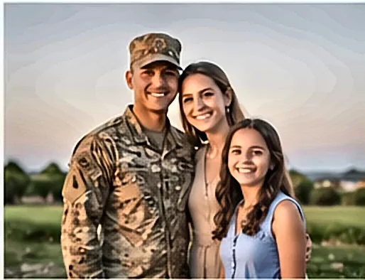 Militar das Forças Armadas com a família — Direitos dos Dependentes de Militares
