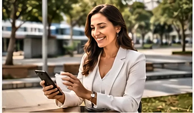 Consignado Para Mulheres Aposentadas: Especificidades, Direitos e Estratégias Mulher confiante planejando suas finanças na cidade — Consignado Para Mulheres Aposentadas: Especificidades, Direitos e Estratégias